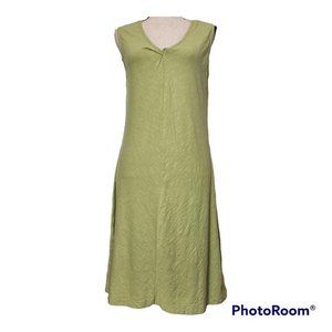 Horny Toad green heathered sleeveless tank dress sz L twist v neck